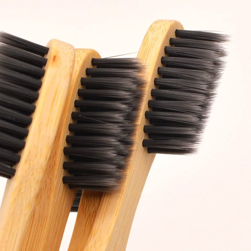 Adult Flat Handle Activated Soft Bristles Bamboo Manual Toothbrush Family Pack With Plastic Boxes (Pack Of 2),Multicolour - Image 3