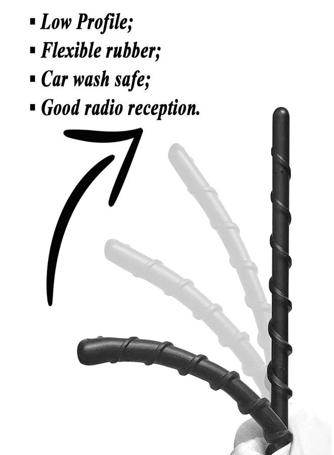 AMFRNE 7" Bronco Short Antenna, Compatible with Ford Bronco Full Size and Sport All Models 2021 2022 2023 2024, Good Reception, Black, 7 Inch Spiral AM FM Radio Antenna, for Bronco Accessories 2021-2024 - Image 4