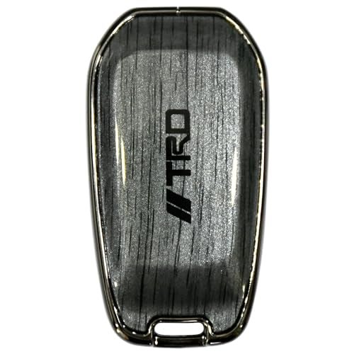 KMH Marble Metal Car Key Cover Compatible with Fortuner, Innova Crysta, Fortuner Facelift 2021, Fortuner Legender 2021 keycover with Keychain 3 Buttons Key Shell Case Holder Protector (Gun Brown) - Image 5
