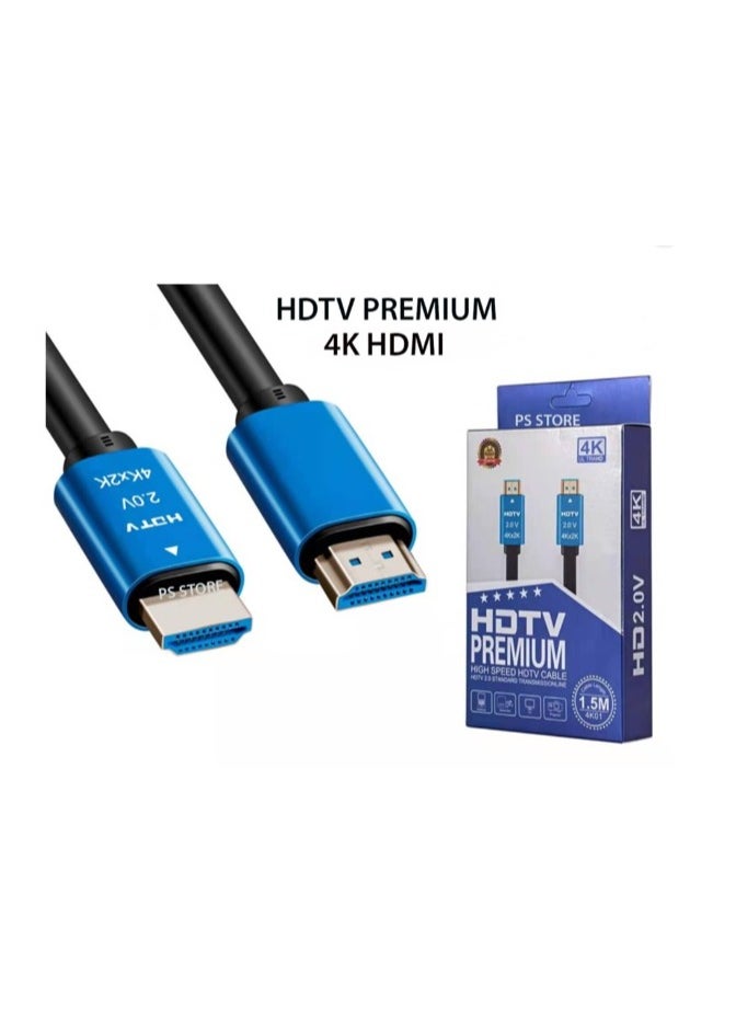 ماركة غير محددة كابل HDTV Premium عالي السرعة HDTV HDTV 2.0 ناقل الحركة القياسي 1.5 متر.  - Image 1