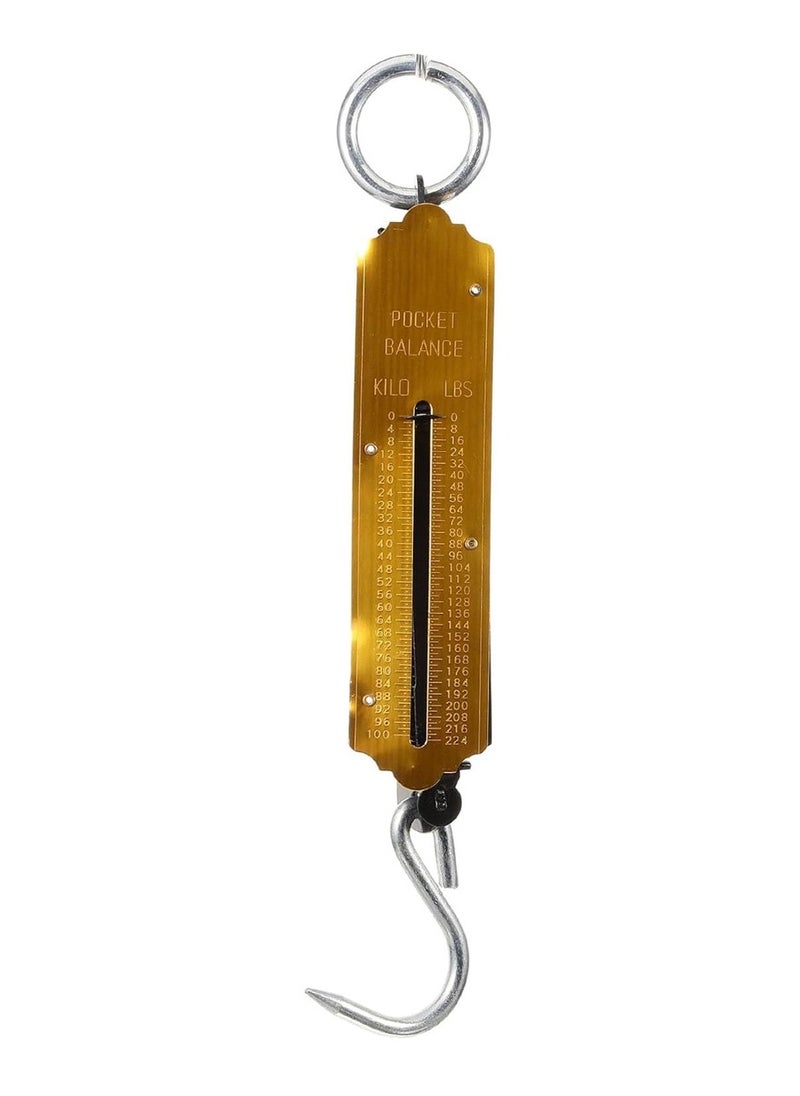 DEFAONS DEFAONS Pocket Balance Spring Scale 100Kg 224LBS  Portable Hanging Hook Scale Mechanical Weight Measuring Tool for Travel Fishing Farming and Kitchen Use - 1 pcs  - Image 2