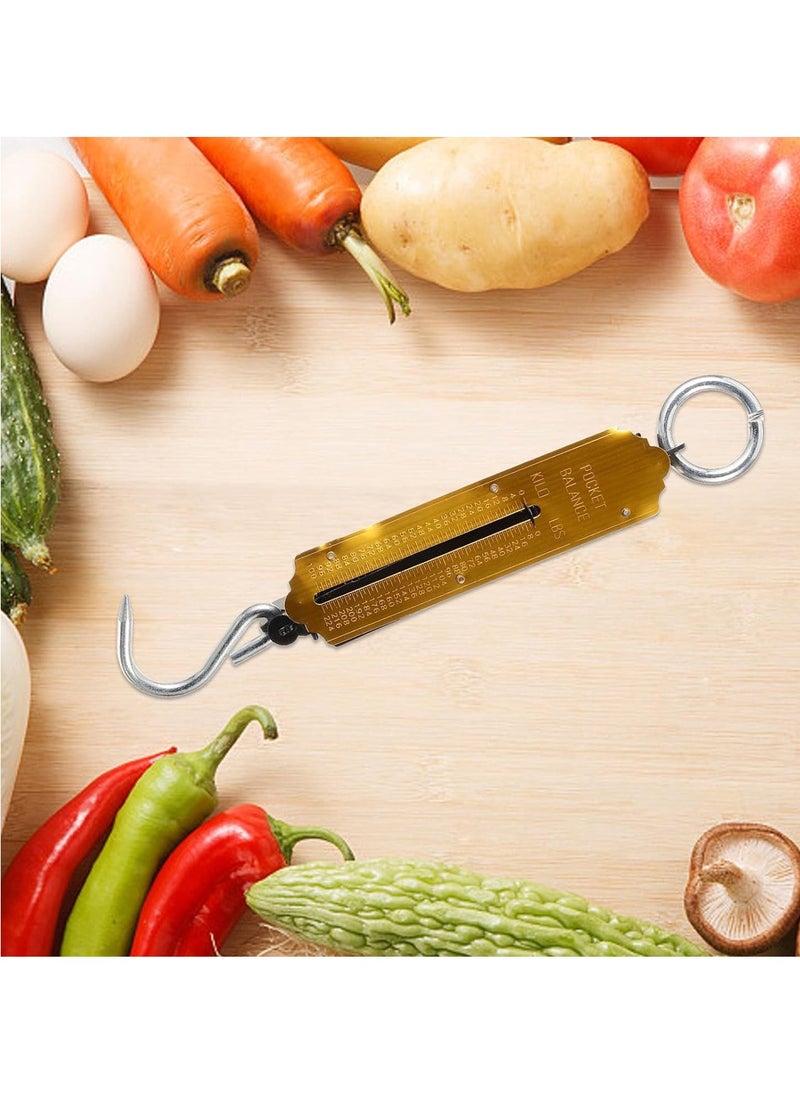 DEFAONS - DEFAONS Pocket Balance Spring Scale 100Kg 224LBS  Portable Hanging Hook Scale Mechanical Weight Measuring Tool for Travel Fishing Farming and Kitchen Use - 1 pcs - Image 1