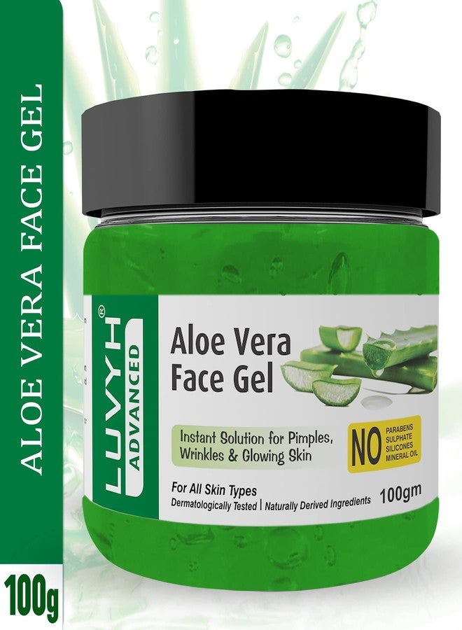 Luvyh Aloe Vera Gel for Face & Hair for Women & Men's |Sunburn |Moisturize and Sooth Glowing Skin | Rashes | Glowing and Radiant Skin | Hydrating Gel Relieves Itchy & Irritated Skin | Suitable for all skin Types-100 Gm - Image 2