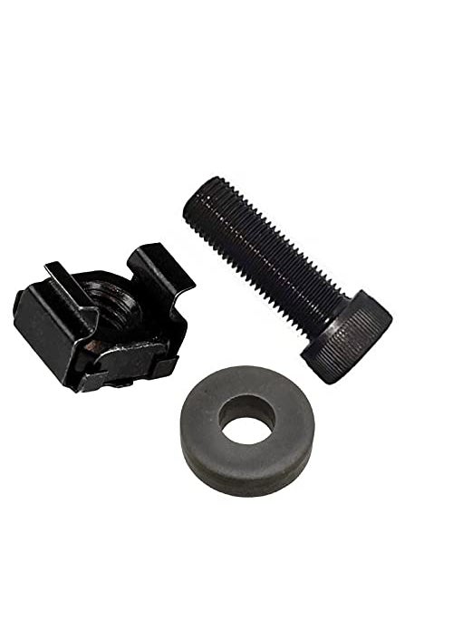 Rpi shop - Rpi shop Server Rack Cabinet M6 Cage Nuts Mounting Screws With Washer Allen Key Black Finish 10 set - Image 1