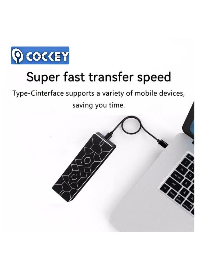 كوكي محرك الأقراص الصلبة المحمول SSD 2TB، محرك الأقراص الصلبة الخارجي المحمول واجهة Type-c، محرك الأقراص الصلبة عالية السرعة 200 جيجابايت، مناسبة للكمبيوتر الشخصي، الكمبيوتر المحمول، تخزين ونقل البيانات ماك، فضلا عن الهواتف المحمولة وأجهزة الكمبيوتر والأجهزة اللوحية أندرويد - Image 3