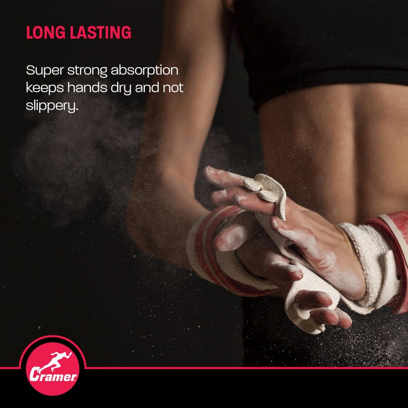 Cramer كتلة طين جيم كرامر، عبوة 2 من 2 أونصة، كربونات المغنيسيوم لرفع الأثقال، تسلق الصخور، الجمباز، كروس فيت، رفع الأثقال وتسلق الصخور، استخدام في كرات الطين والأكياس، قبضة ممتازة - Image 4