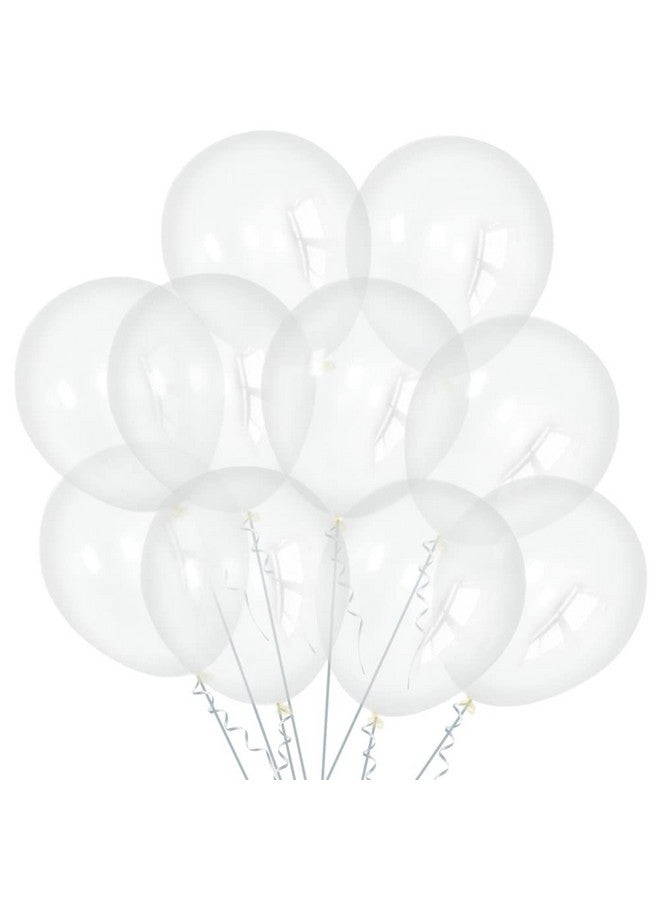 BEISHIDA 100 Pack 10 Inch Clear Balloons Transparent Party Balloons, Latex Matte Round Balloons for Birthday Party, Baby Shower, Girls Kids Party, Wedding Graduation Anniversary - Image 1