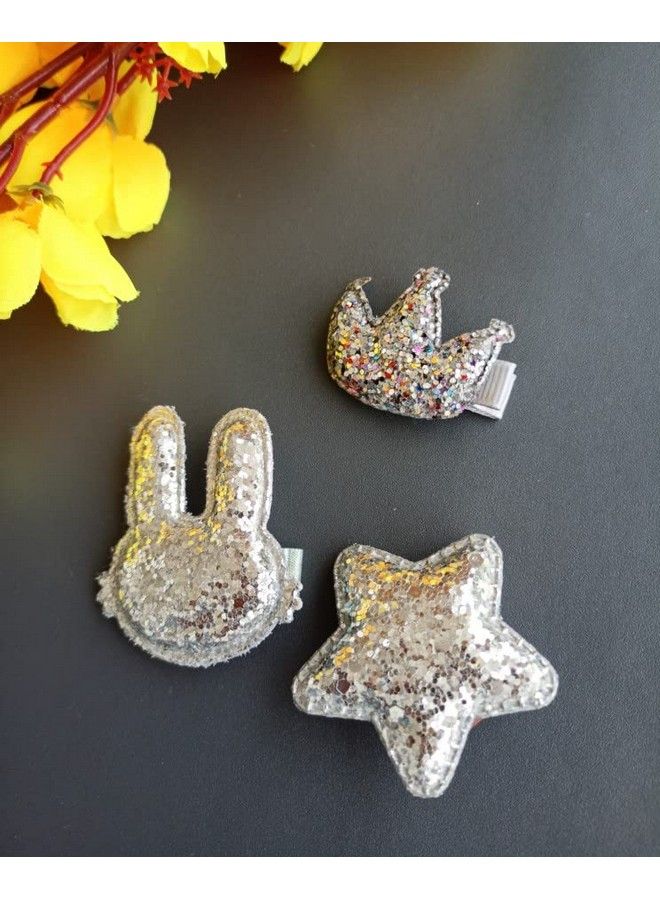 ANNACREATIONS Hair Bow Clips Set Hair Pins Toddlers Barrettes Hair Accessories For Baby Girls (Pack Of 5) (Style 7) - Image 5