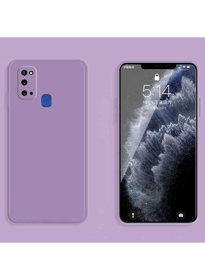 اس-توب جراب لهاتف Samsung Galaxy M31 بلون سادة من السيليكون السائل المقلد بحافة مستقيمة وغطاء حماية كامل مقاوم للسقوط - Image 2