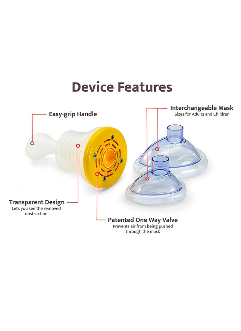 General - Choking Emergency Device Respiratory Trainer Choking Emergency Rescue Mask Artificial Cardiopulmonary Device - Image 1