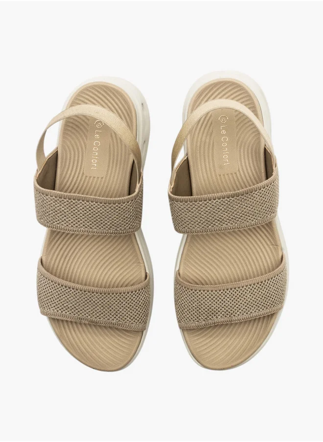 لو كونفورت Textured Sandals with Backstrap