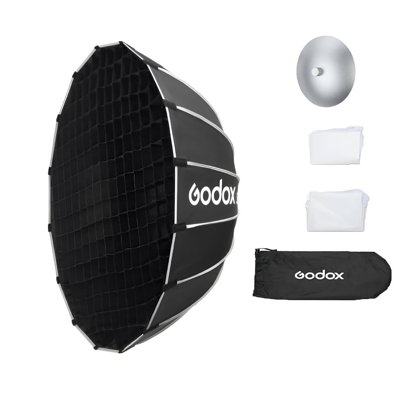 Godox S65W B/W 65cm/25.6in Quick Release Umbrella Softbox with Grid | Professional Foldable Softbox with Standard Bowen Mount & Diffusers for Photography Studio Photography - Image 1