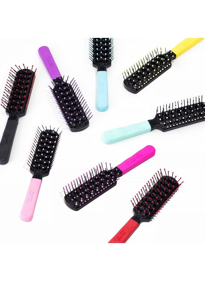 Cricket Cricket Static Free Fast Flo Color Vent Hair Brush - Quick and Blow Drying, Detangling, and Frizz-Free Styling - Anti-Static Bristles, Ideal for All Hair Types, So Rad (Red)  - Image 3