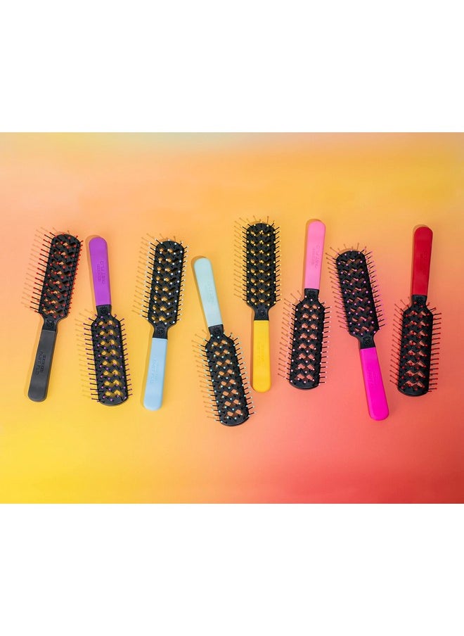Cricket Cricket Static Free Fast Flo Color Vent Hair Brush - Quick and Blow Drying, Detangling, and Frizz-Free Styling - Anti-Static Bristles, Ideal for All Hair Types, So Rad (Red)  - Image 2