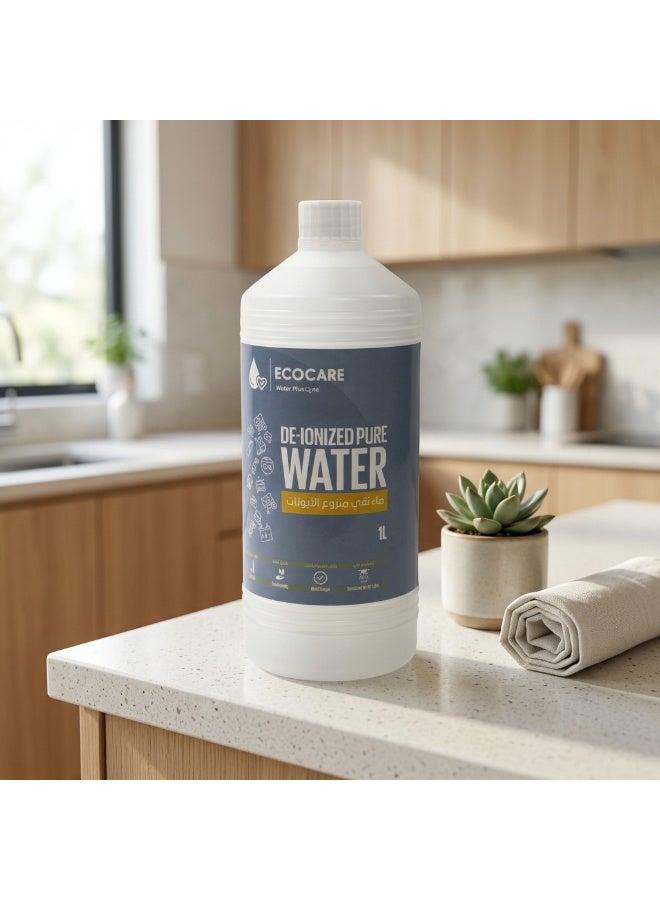 Ecocare LLC Eco Water Pure Deionized Water 1L – Distilled Water for Medical Use, Pure Water, Contaminant-Free, Impurity-Free, Ideal for Labs, Equipment, Humidifiers, Batteries - Image 4