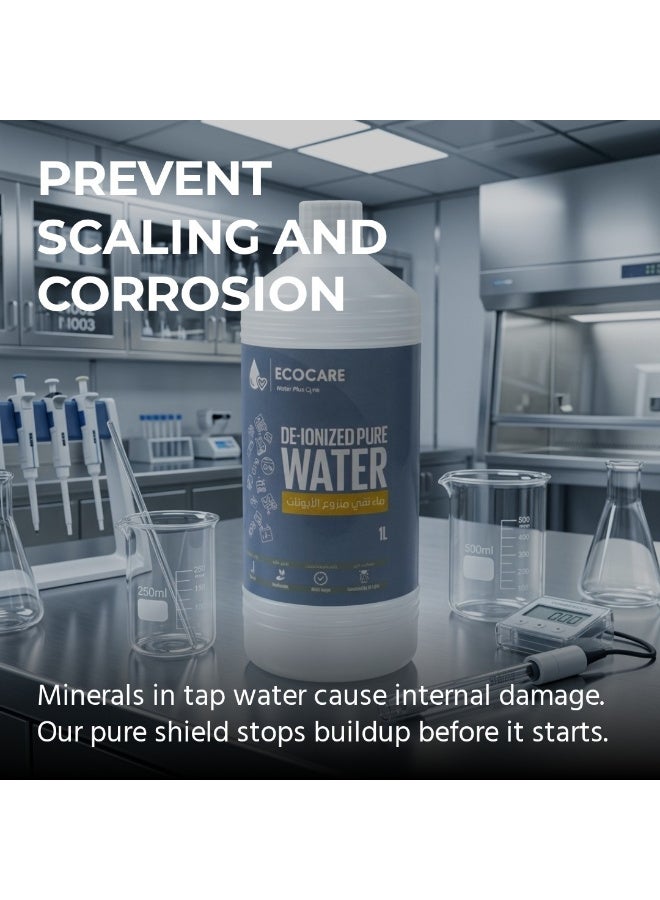 Ecocare LLC Eco Water Pure Deionized Water 1L – Distilled Water for Medical Use, Pure Water, Contaminant-Free, Impurity-Free, Ideal for Labs, Equipment, Humidifiers, Batteries - Image 5