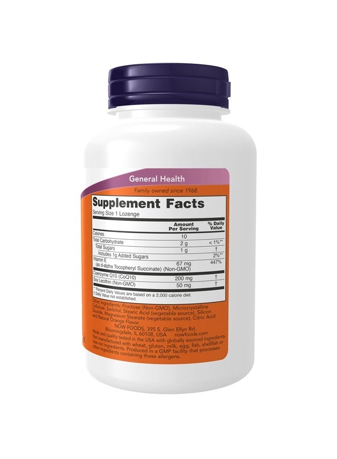 now Supplements, CoQ10 200 mg, Pharmaceutical Grade, All-Trans Form produced by Fermentation, 90 Lozenges - Image 2