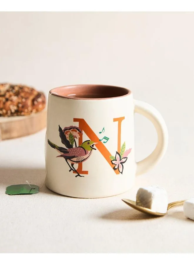 Chumbak Nightingale Alphabet Mug - N