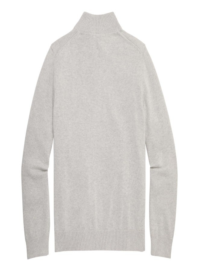 فينيارد فاينز سترة Vineyard Vines Boathouse بسحاب ربعي، لون رمادي فاتح، مقاس 2T - Image 2