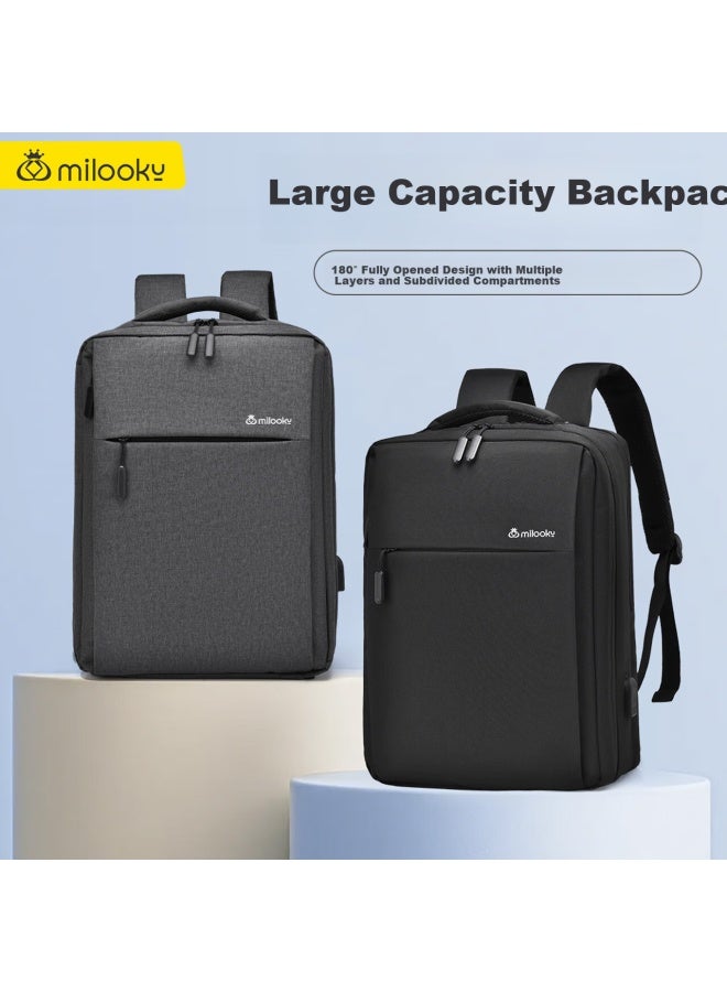 Milooky Laptop Backpack For Men, 14/15.6/16 Inch Business Travel Large Capacity School Bag - Image 1