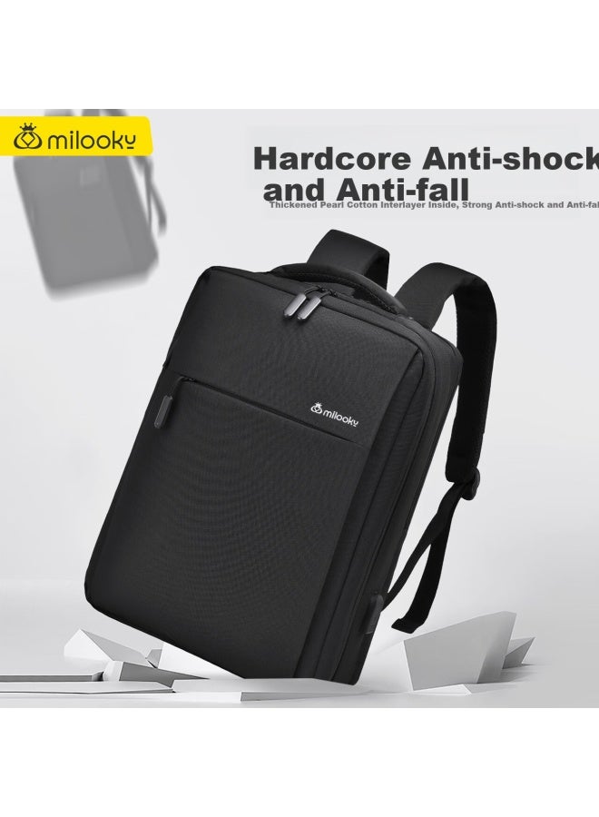 Milooky Laptop Backpack For Men, 14/15.6/16 Inch Business Travel Large Capacity School Bag - Image 3