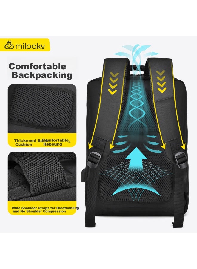 Milooky Laptop Backpack For Men, 14/15.6/16 Inch Business Travel Large Capacity School Bag - Image 4
