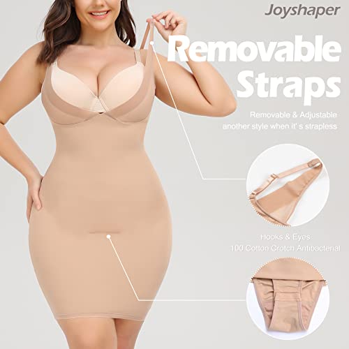 JOYSHAPER Full Slips for Women Under Dresses Tummy Control Dress Slip Shapewear Seamless Body Shaper (Beige, 3X-Large) - Image 3