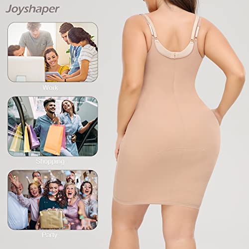 JOYSHAPER Full Slips for Women Under Dresses Tummy Control Dress Slip Shapewear Seamless Body Shaper (Beige, 3X-Large) - Image 5