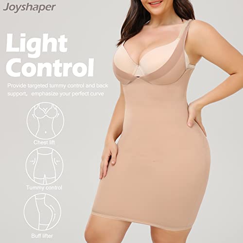 JOYSHAPER Full Slips for Women Under Dresses Tummy Control Dress Slip Shapewear Seamless Body Shaper (Beige, 3X-Large) - Image 2