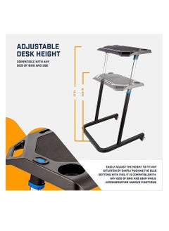 Cool Baby Style COOLBABY Bike Trainer - Adjustable Height Cycling Exercise Machine with Non-Slip Surface and Tool Slots - Lockable Wheels  - Image 4