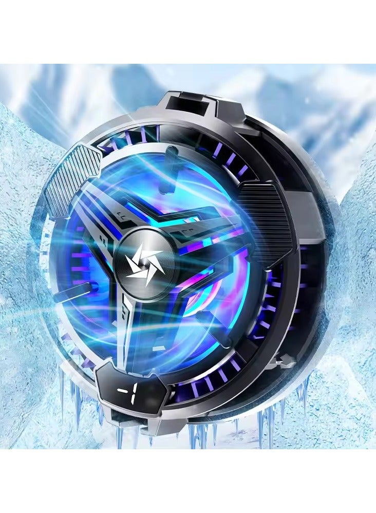 General Phone Cooler Phone Cooling Fan with Semi-conductor Cooling Chip Real-time Temperature Display Color Cycle Compatible with Mobile Phones IPad Laptops  - Image 3