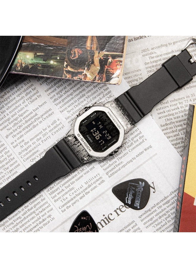 Casio G-Shock GM-5600GC-1DR Men’s Digital Watch, Metal-Covered Square, Distressed “Peeling Metal” Bezel Design, 200m Water Resistance, Super Illuminator - Image 3