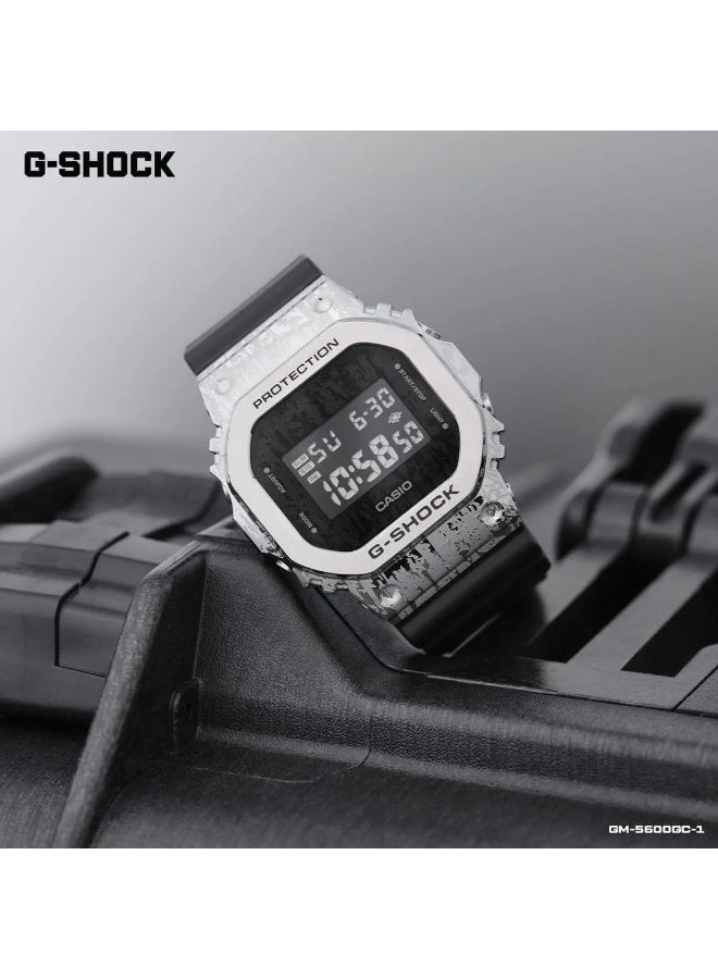 Casio G-Shock GM-5600GC-1DR Men’s Digital Watch, Metal-Covered Square, Distressed “Peeling Metal” Bezel Design, 200m Water Resistance, Super Illuminator - Image 2