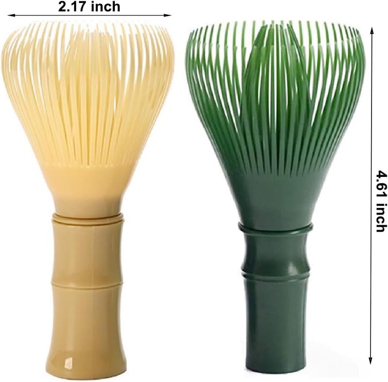 Alotm Matcha Whisk, PP Resin Matcha Stirrer, Traditional Handcrafted Japanese Matcha Tea Mixer Brush Mixing Tool Accessory for Tea Preparation (Green) - Image 2