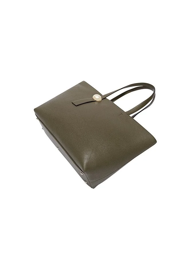 Furla Green Sfera Sage Tote Bag - Large for Women | Best Price UAE