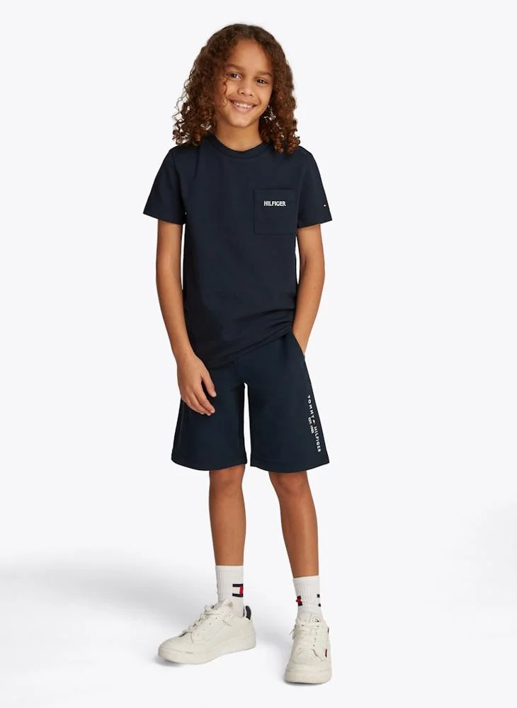 تومي هيلفيغر Kids Embroidered Pique T-Shirt