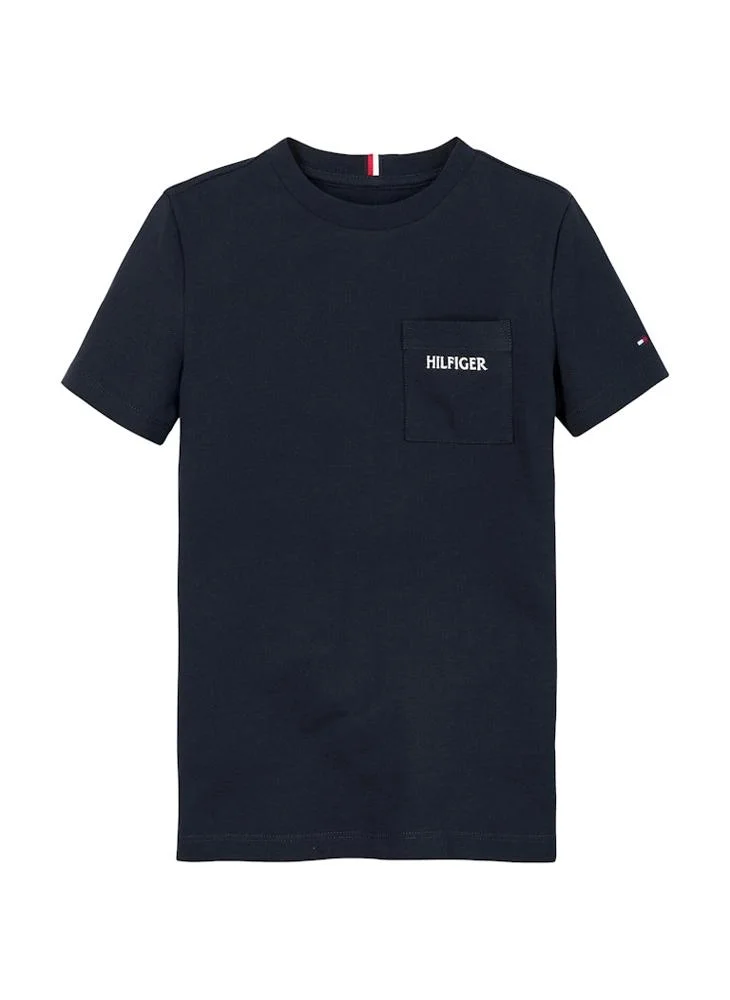 TOMMY HILFIGER Kids Embroidered Pique T-Shirt