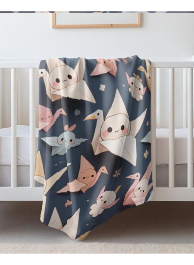 عام بطانية رقيقة من الفانيلا الكرتونية للأطفال والرضع (دافئة ومريحة، ومناسبة للنوم والألعاب) 70 سم * 100 سم - Image 3