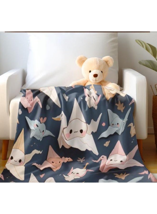 عام بطانية رقيقة من الفانيلا الكرتونية للأطفال والرضع (دافئة ومريحة، ومناسبة للنوم والألعاب) 70 سم * 100 سم - Image 4