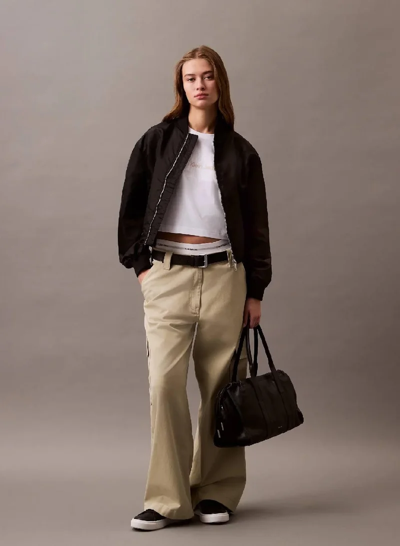 Calvin Klein Jeans Cropped Gloss Logo T-shirt