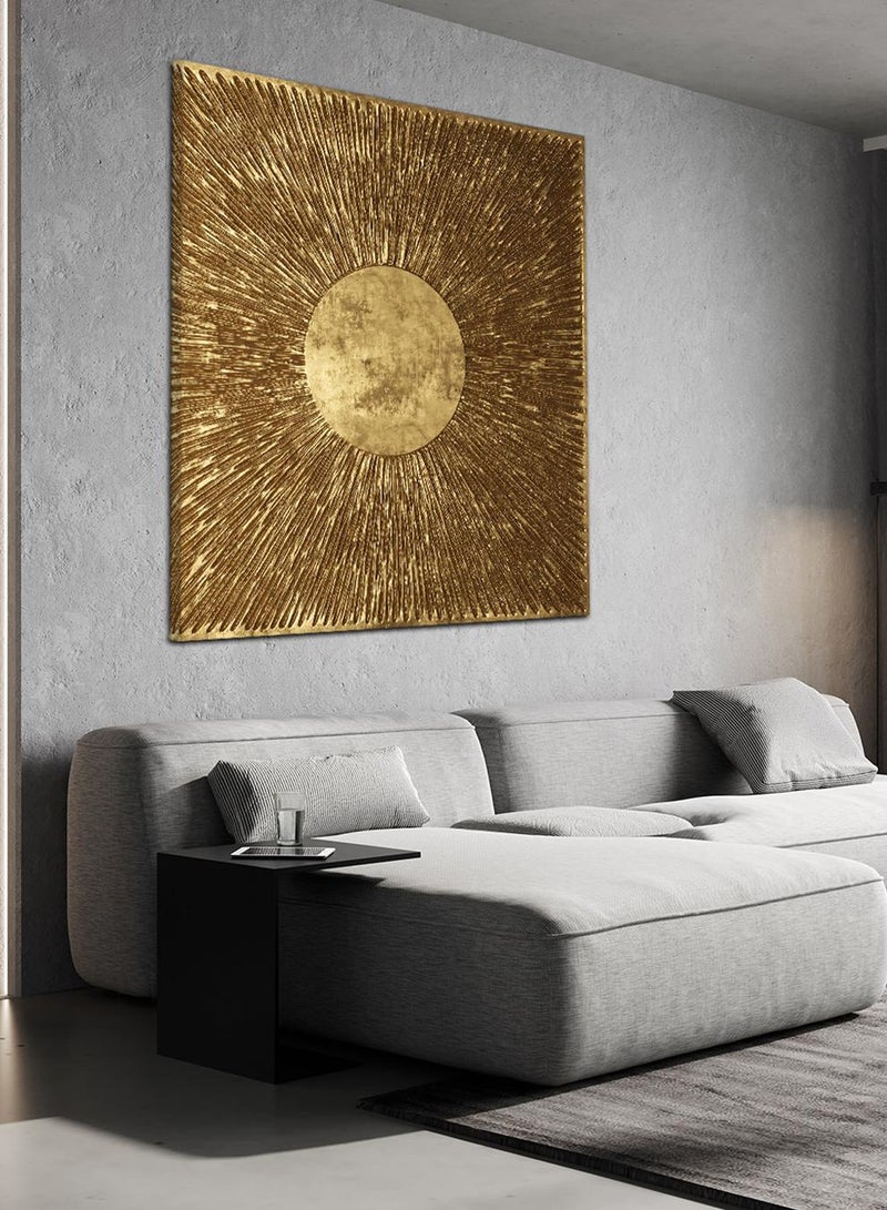 لوحة كانفاس على إطار خشبي بتصميم نمط فني منحنيات - Image 3