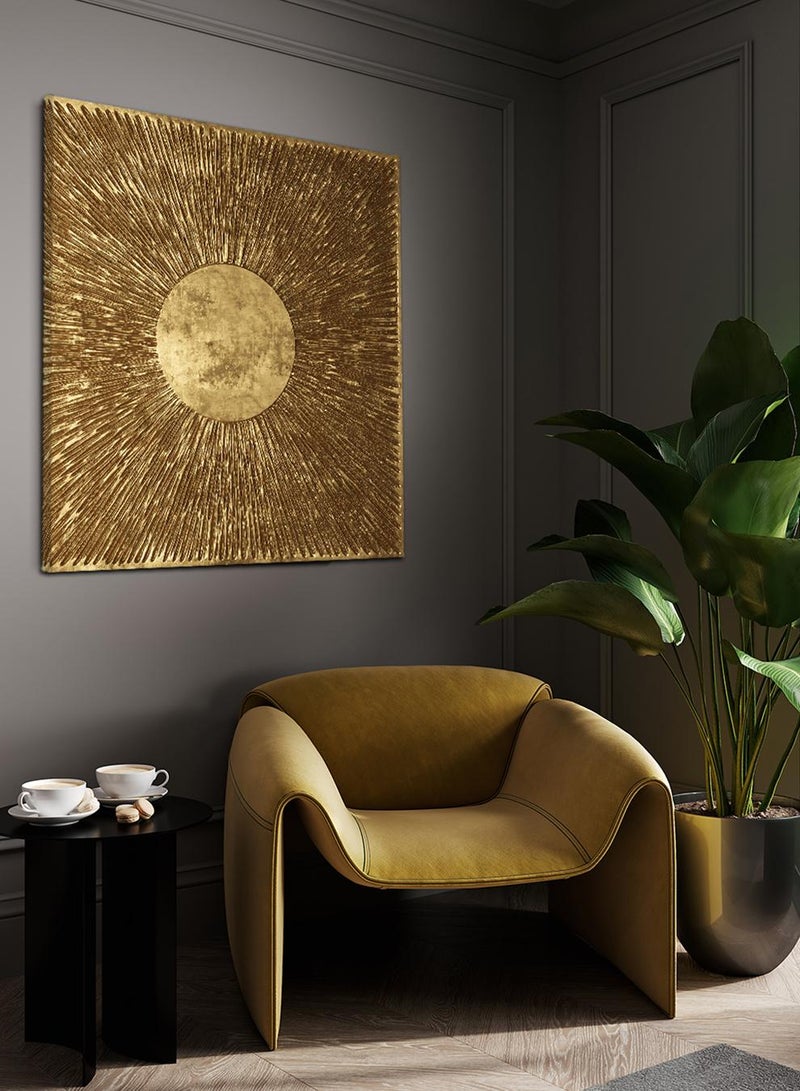 لوحة كانفاس على إطار خشبي بتصميم نمط فني منحنيات - Image 1