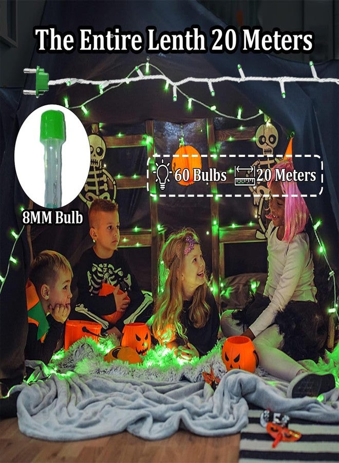 fizzytech 20 Meter 60 LEDs 8MM Decorative String Light | LED Fairy Light for Diwali, Christmas, Weddings & Home Decoration | Polycarbonate, (60 LED 8MM Green, Pack of 5) - Image 4
