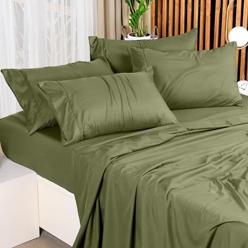 Utopia Bedding Queen Sheet Set – 4 Piece Bed Sheets for Queen Size Bed, Soft and Breathable Microfiber, Includes 1 Fitted Sheet, 1 Flat Sheet and 2 Pillowcases (Olive) - Image 5
