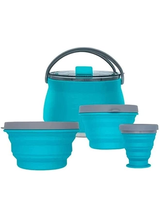 AMERTEER Collapsible Camping Kettle, Portable Travel Kettle, Outdoor Camping Cookware Set, Folding Kettle Silicone, Electric Kettle Boiling water - Image 1