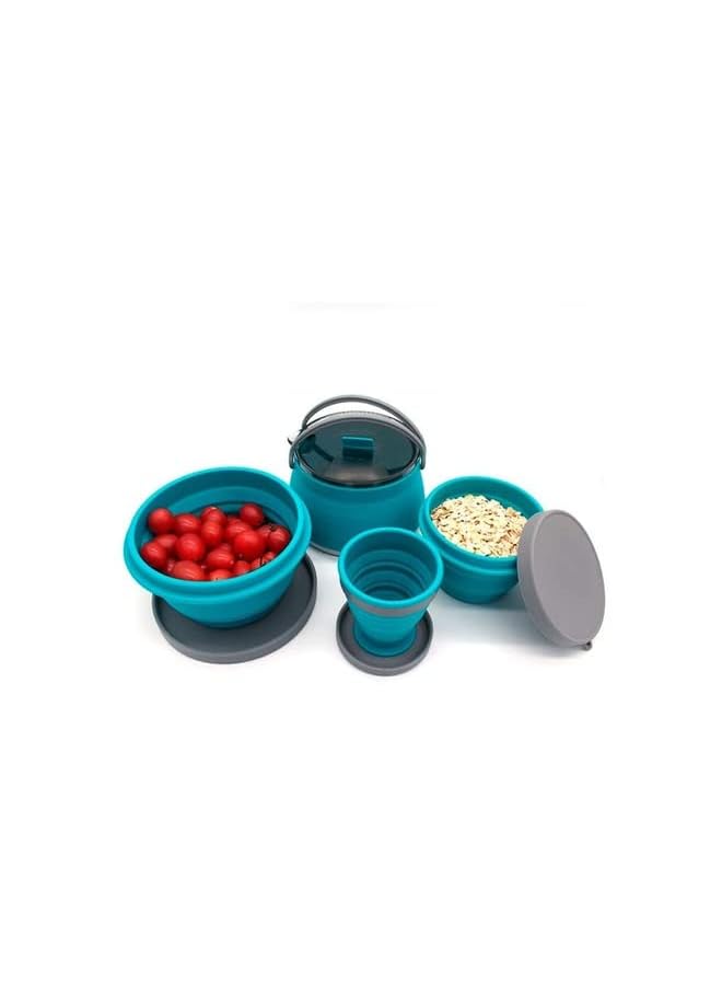 AMERTEER Collapsible Camping Kettle, Portable Travel Kettle, Outdoor Camping Cookware Set, Folding Kettle Silicone, Electric Kettle Boiling water - Image 2