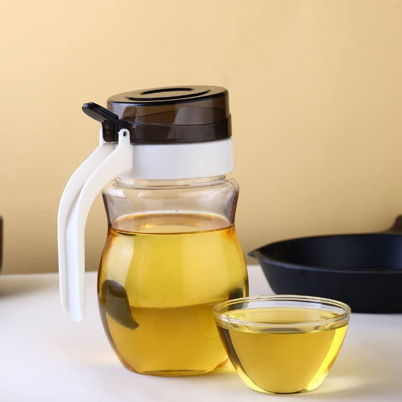 SYGNIUS Kitchen Transparent Glass Jar Oil DispenserOil PourerSpout Container for Cooking Oil Vineger 650 ml - Image 5