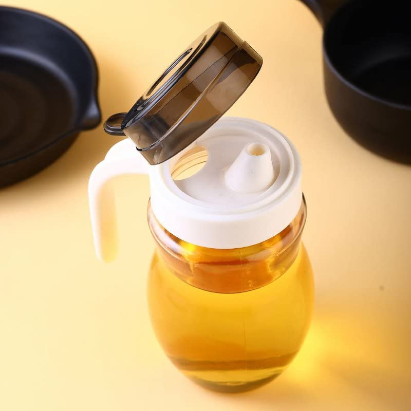 SYGNIUS Kitchen Transparent Glass Jar Oil DispenserOil PourerSpout Container for Cooking Oil Vineger 650 ml - Image 4