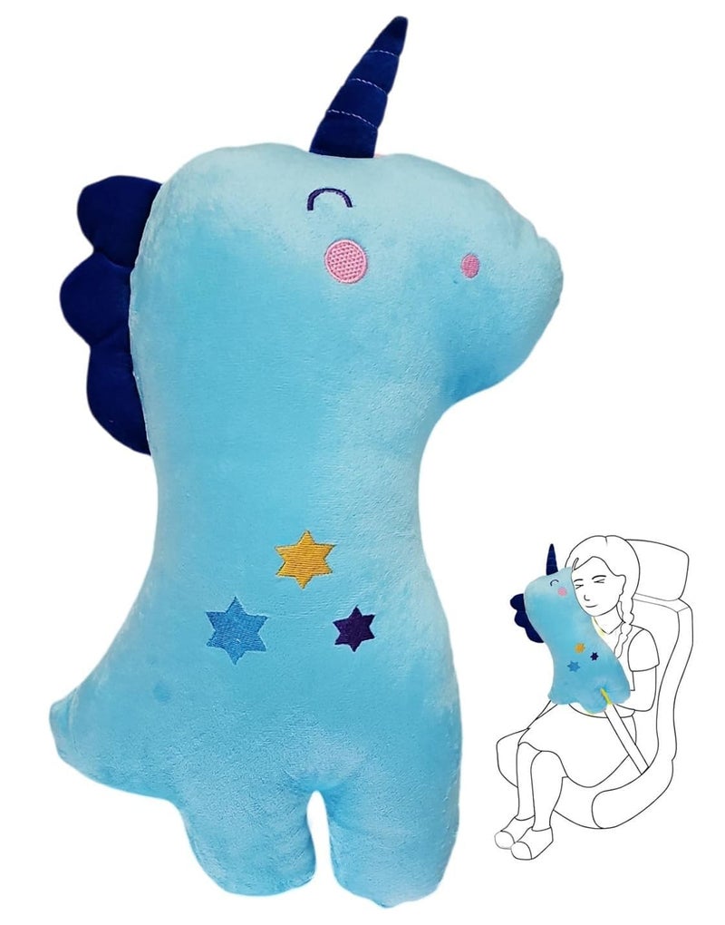 DAGDIYA DAGDIYA Seatbelt Pillow for Kids - Blue Car Seat Belt Cushion & Headrest Support - Comfortable Shoulder Pad & Seat Strap Adjuster for Children & Baby - Safe Travel Accessory - Image 1