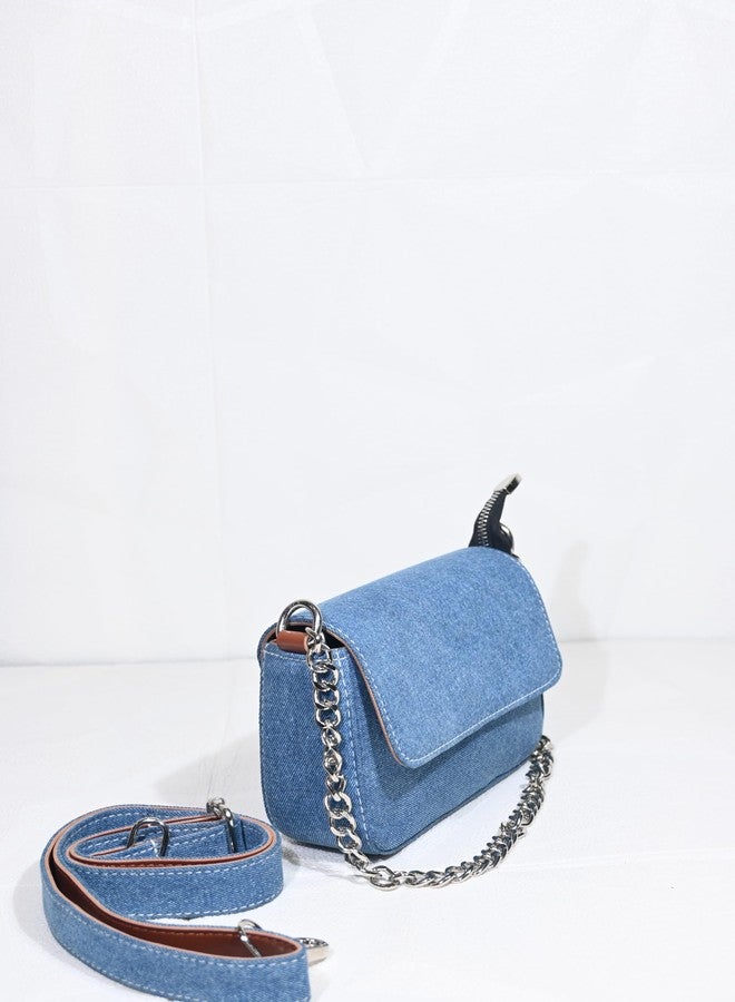 Donicy Denim chain handle sling bag - Image 2